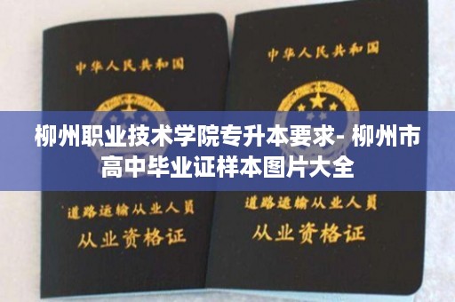 柳州职业技术学院专升本要求- 柳州市高中毕业证样本图片大全
