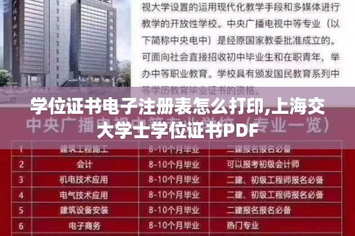学位证书电子注册表怎么打印,上海交大学士学位证书PDF