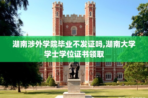 湖南涉外学院毕业不发证吗,湖南大学学士学位证书领取