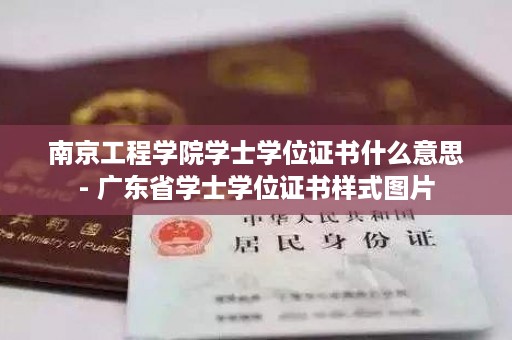 南京工程学院学士学位证书什么意思- 广东省学士学位证书样式图片