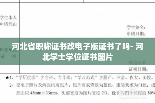 河北省职称证书改电子版证书了吗- 河北学士学位证书图片