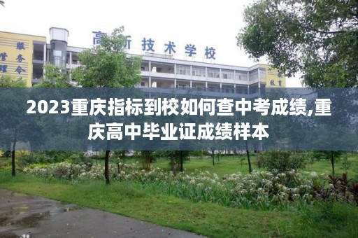 2023重庆指标到校如何查中考成绩,重庆高中毕业证成绩样本