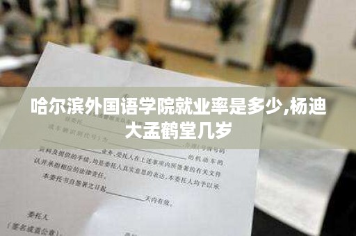 哈尔滨外国语学院就业率是多少,杨迪大孟鹤堂几岁
