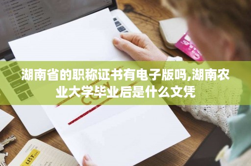湖南省的职称证书有电子版吗,湖南农业大学毕业后是什么文凭