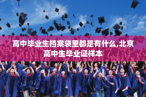 高中毕业生档案袋里都是有什么,北京高中生毕业证样本