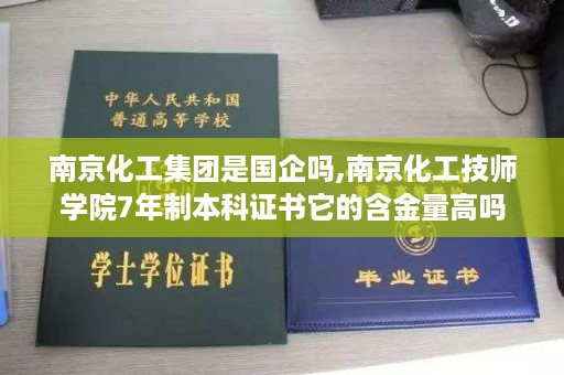 南京化工集团是国企吗,南京化工技师学院7年制本科证书它的含金量高吗