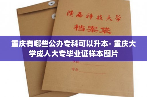 重庆有哪些公办专科可以升本- 重庆大学成人大专毕业证样本图片