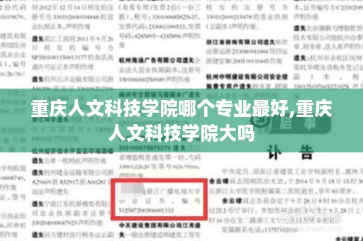 重庆人文科技学院哪个专业最好,重庆人文科技学院大吗