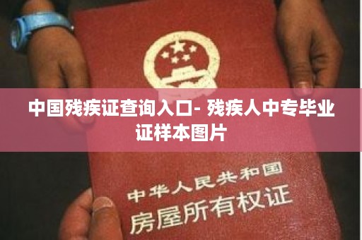 中国残疾证查询入口- 残疾人中专毕业证样本图片