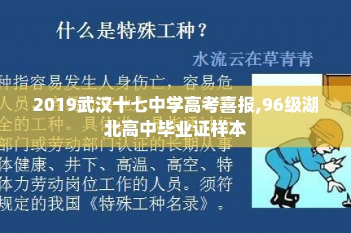 2019武汉十七中学高考喜报,96级湖北高中毕业证样本