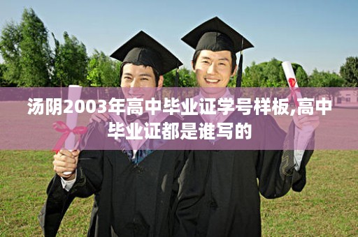 汤阴2003年高中毕业证学号样板,高中毕业证都是谁写的