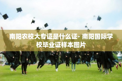 南阳农校大专证是什么证- 南阳国际学校毕业证样本图片