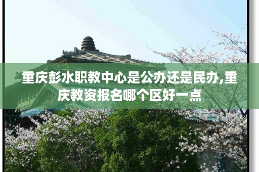 重庆彭水职教中心是公办还是民办,重庆教资报名哪个区好一点