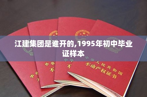 江建集团是谁开的,1995年初中毕业证样本