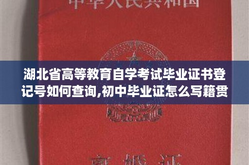 湖北省高等教育自学考试毕业证书登记号如何查询,初中毕业证怎么写籍贯