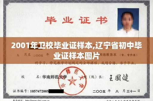 2001年卫校毕业证样本,辽宁省初中毕业证样本图片