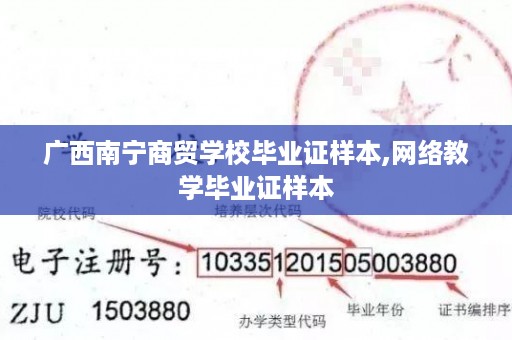 广西南宁商贸学校毕业证样本,网络教学毕业证样本