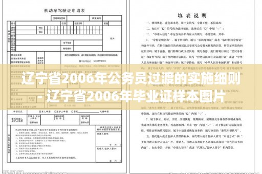 辽宁省2006年公务员过渡的实施细则- 辽宁省2006年毕业证样本图片
