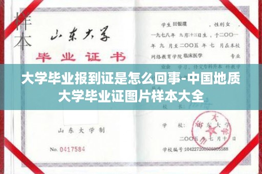 大学毕业报到证是怎么回事-中国地质大学毕业证图片样本大全