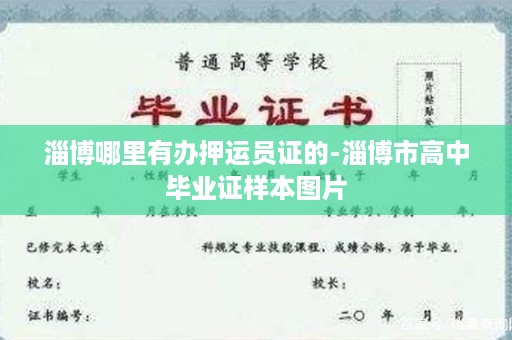 淄博哪里有办押运员证的-淄博市高中毕业证样本图片