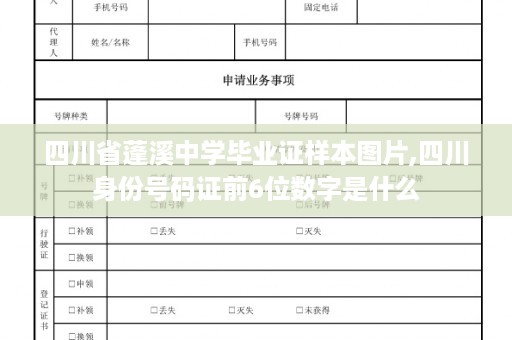 四川省蓬溪中学毕业证样本图片,四川身份号码证前6位数字是什么