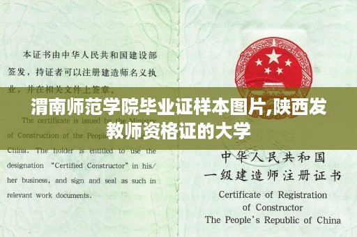渭南师范学院毕业证样本图片,陕西发教师资格证的大学
