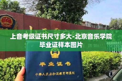 上音考级证书尺寸多大-北京音乐学院毕业证样本图片
