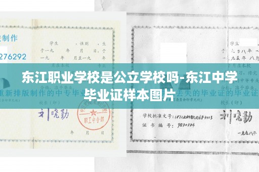 东江职业学校是公立学校吗-东江中学毕业证样本图片