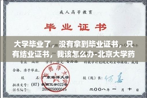 大学毕业了，没有拿到毕业证书，只有结业证书，我该怎么办-北京大学药学院毕业证样本图片