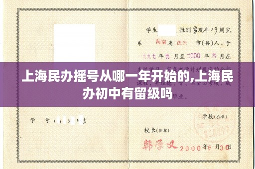 上海民办摇号从哪一年开始的,上海民办初中有留级吗