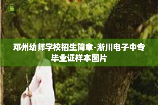 邓州幼师学校招生简章-淅川电子中专毕业证样本图片