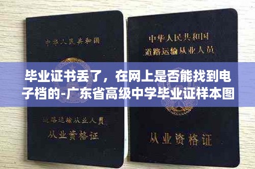 毕业证书丢了，在网上是否能找到电子档的-广东省高级中学毕业证样本图片