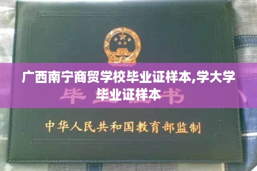 广西南宁商贸学校毕业证样本,学大学毕业证样本