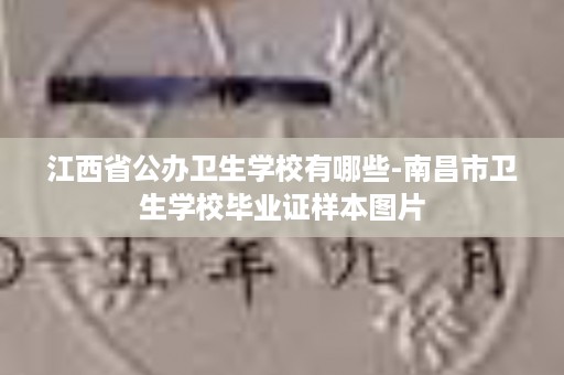 江西省公办卫生学校有哪些-南昌市卫生学校毕业证样本图片