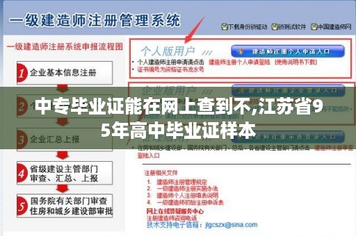 中专毕业证能在网上查到不,江苏省95年高中毕业证样本