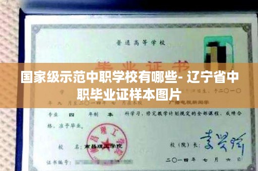 国家级示范中职学校有哪些- 辽宁省中职毕业证样本图片