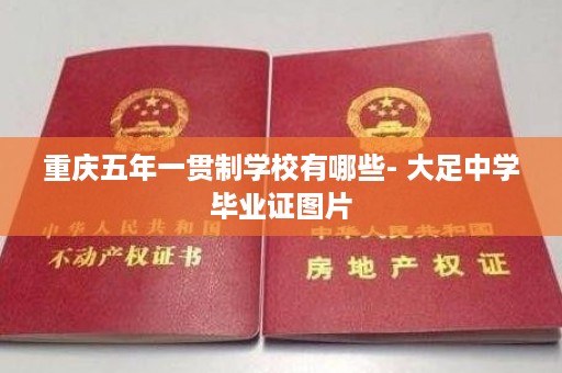 重庆五年一贯制学校有哪些- 大足中学毕业证图片
