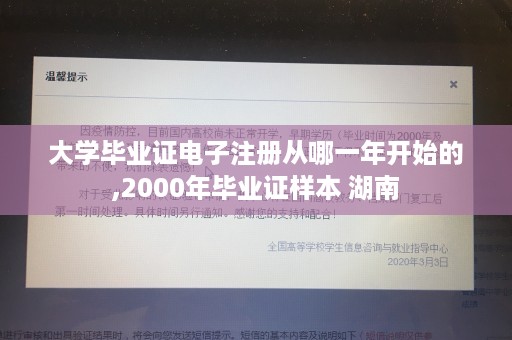 大学毕业证电子注册从哪一年开始的,2000年毕业证样本 湖南