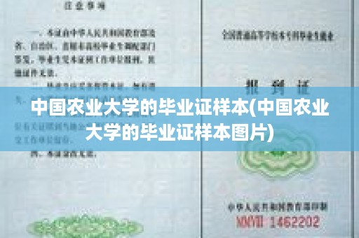中国农业大学的毕业证样本(中国农业大学的毕业证样本图片)