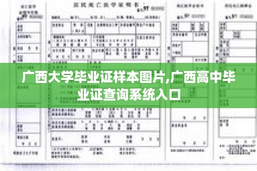 广西大学毕业证样本图片,广西高中毕业证查询系统入口