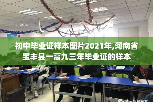 初中毕业证样本图片2021年,河南省宝丰县一高九三年毕业证的样本