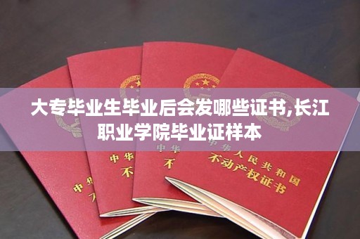 大专毕业生毕业后会发哪些证书,长江职业学院毕业证样本