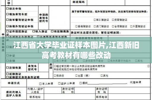 江西省大学毕业证样本图片,江西新旧高考教材有哪些改动