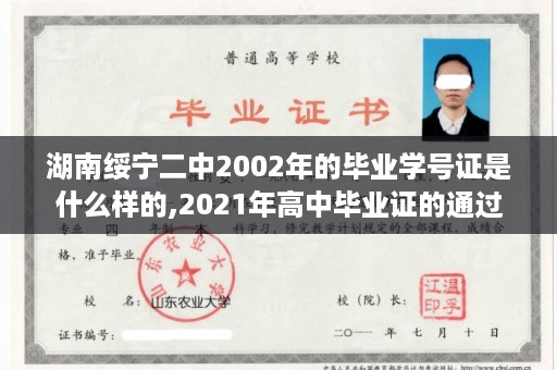 湖南绥宁二中2002年的毕业学号证是什么样的,2021年高中毕业证的通过率