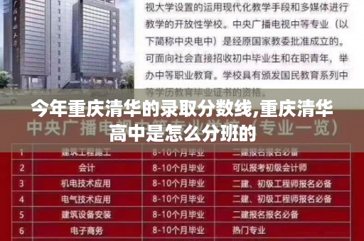 今年重庆清华的录取分数线,重庆清华高中是怎么分班的