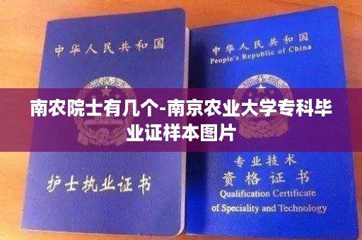 南农院士有几个-南京农业大学专科毕业证样本图片