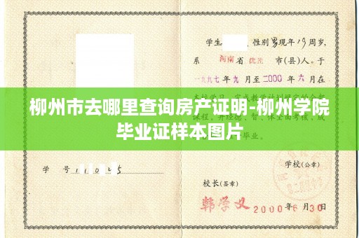 柳州市去哪里查询房产证明-柳州学院毕业证样本图片