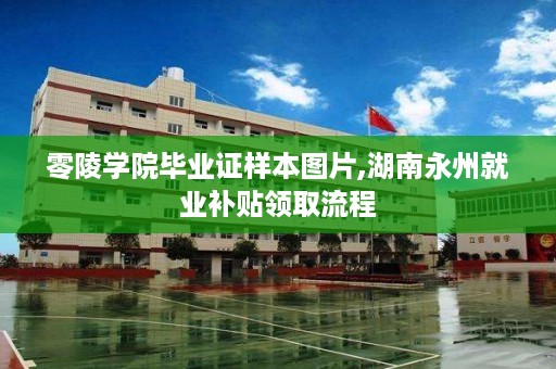 零陵学院毕业证样本图片,湖南永州就业补贴领取流程