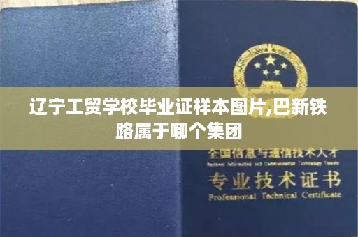辽宁工贸学校毕业证样本图片,巴新铁路属于哪个集团