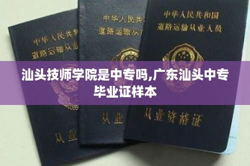 汕头技师学院是中专吗,广东汕头中专毕业证样本